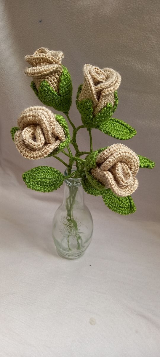Rosas a crochet