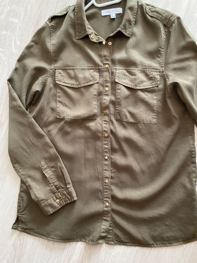 Camisa CORTEFIEL talla M verde musgo