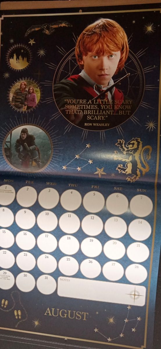 CALENDARIO HARRY POTTER 2022