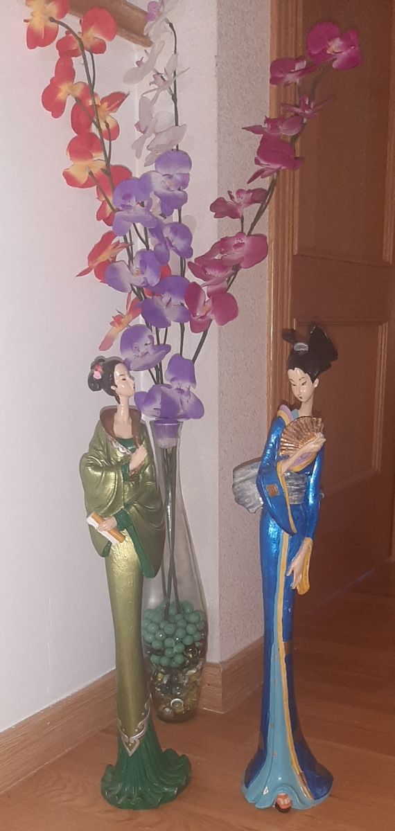Par de GEISHAS exclusivas pintadas a mano