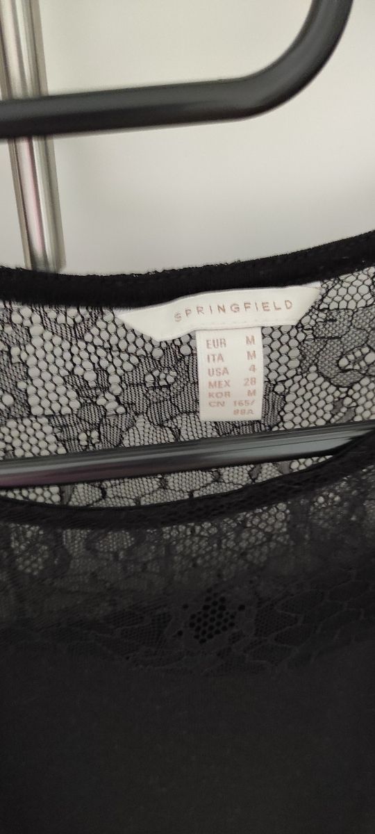 jersey negro talla M con encaje