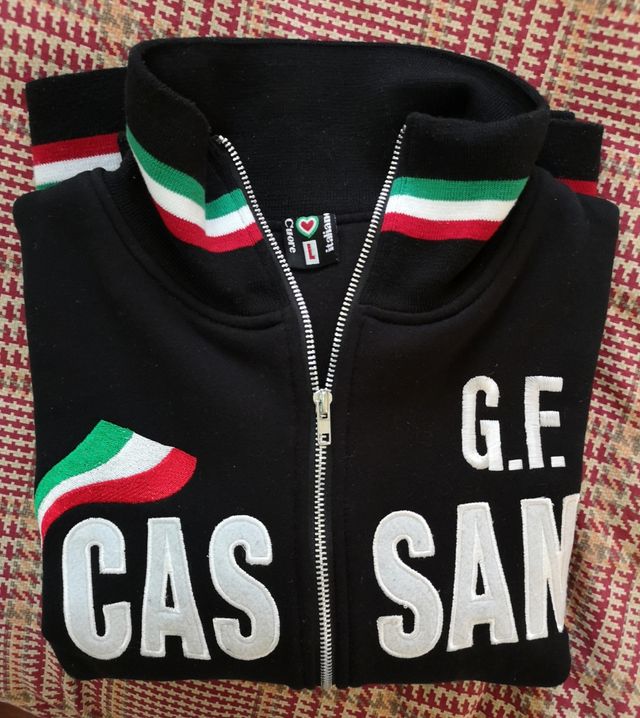 bellissima Felpa nera, tg L, Team Cassani Ciclismo