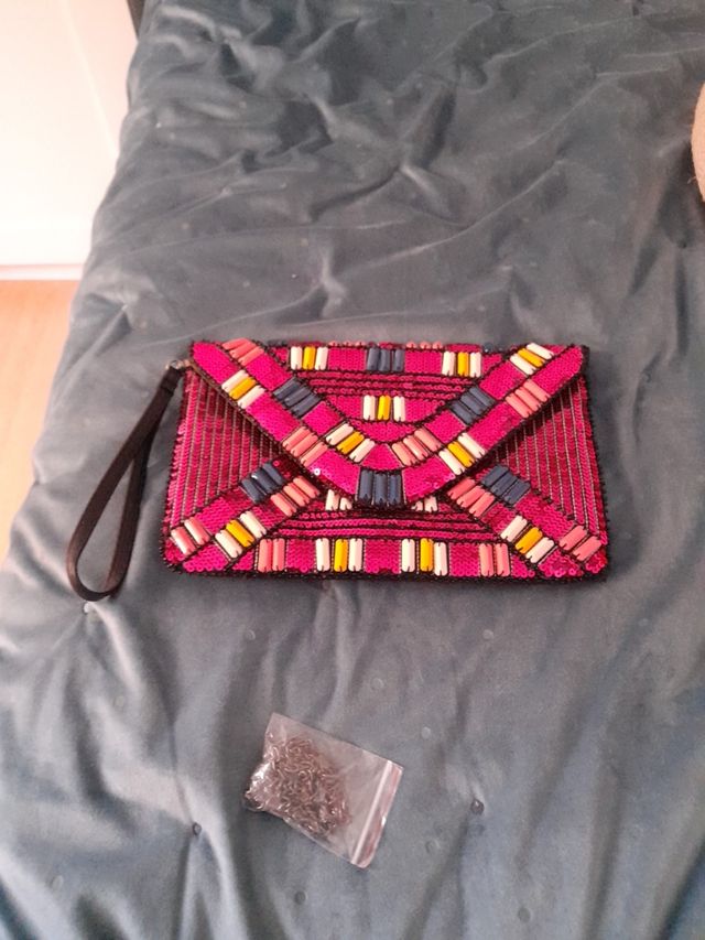 bolso fiesta rosa piedra