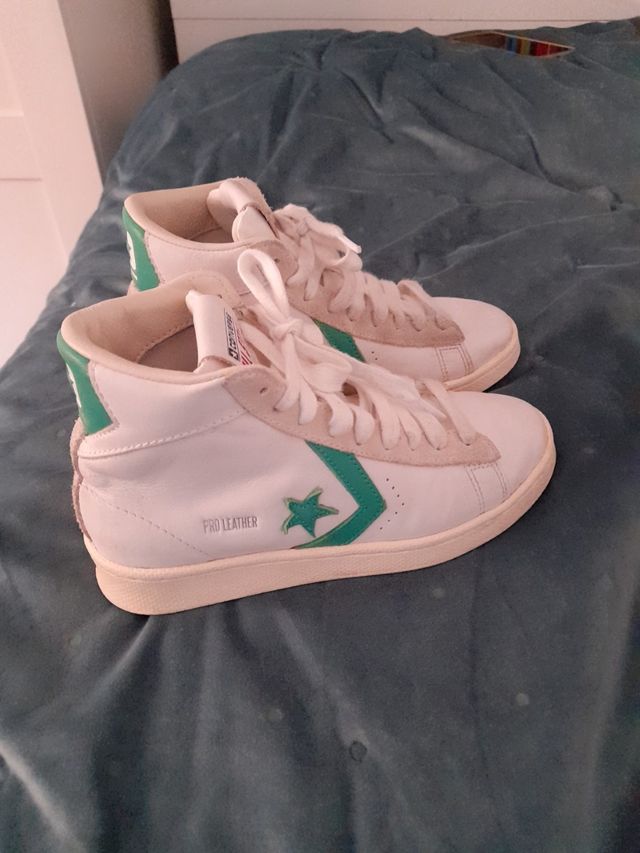 converse piel botin originales