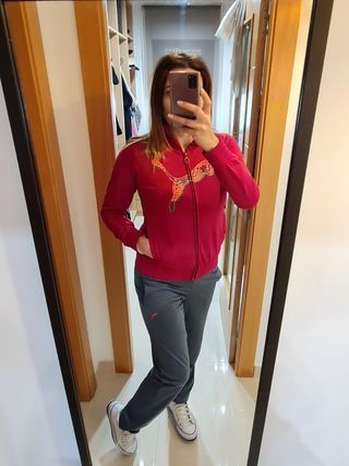 Balmain Pantalones de chándal con lentejuelas en negro y rojo PUMA Rojo |  Pantalones Y Shorts Mujer \u003c Chozosdelaroca