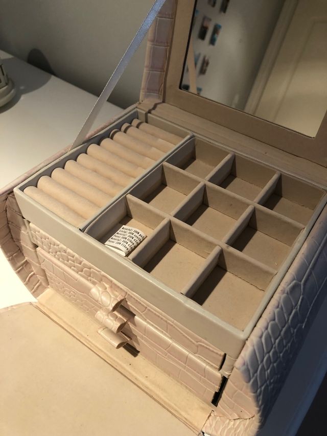 Joyero rosa palo de piel 