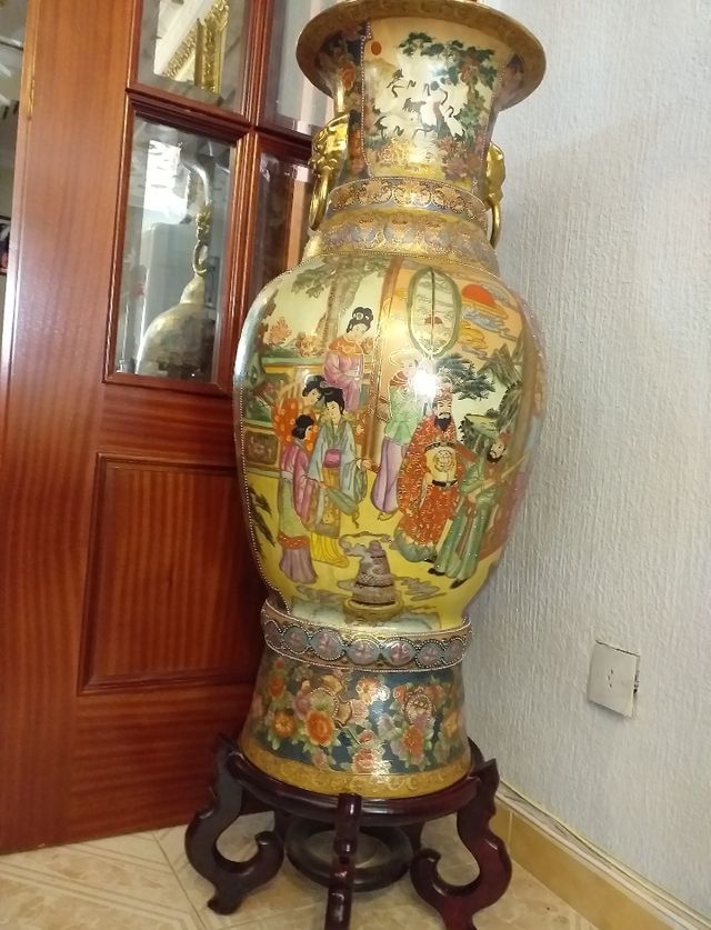 Jarrón chino grande pintura artesanía