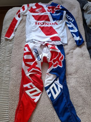 PANTALON FOX FLEXAIR HONDA AZUL