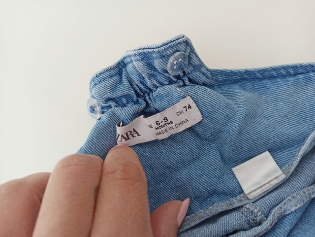 Pero vaquero bebé talla 6-9meses zara