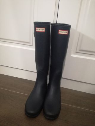 Bota de agua de Mujer Negro Hunter ORIGINAL REFINED CHELSEA BLACK 