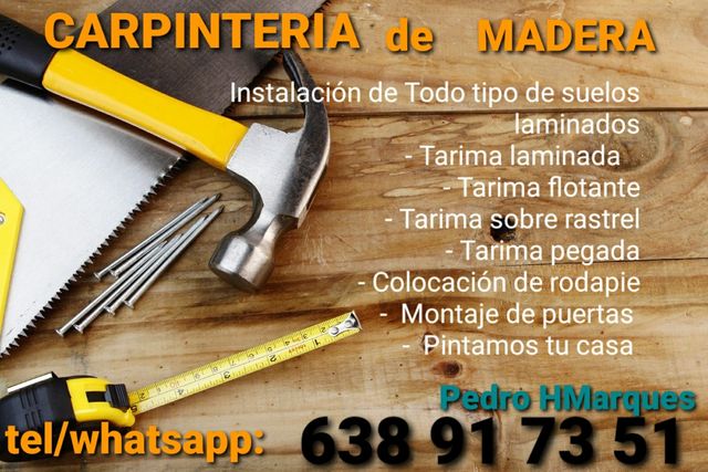 tarima ,rodapie y puertas