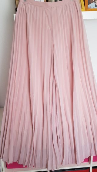 Pantalón palazzo rosa palo XL fiesta de segunda mano por 10 EUR en  Valdemoro en WALLAPOP