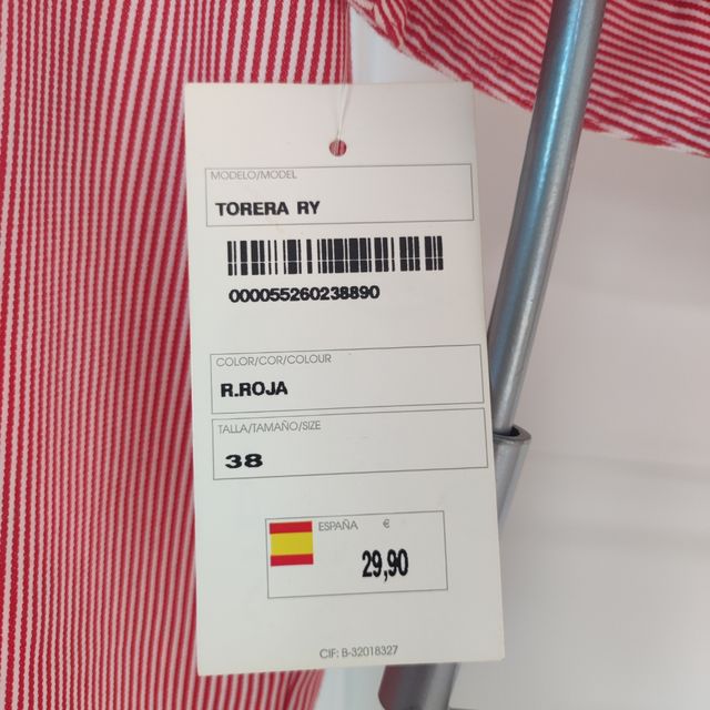 Chaqueta corta, bolero, rayas rojas