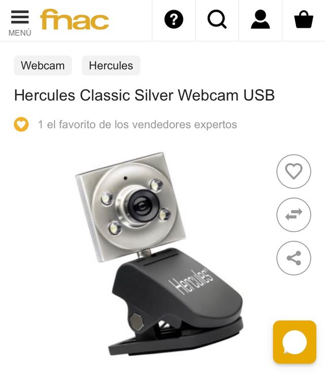 Webcam Hércules Classic Silver 