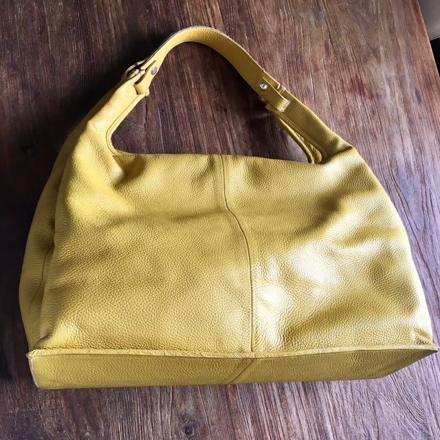 borsa DA VIAGGIO IN PELLE GIALLA