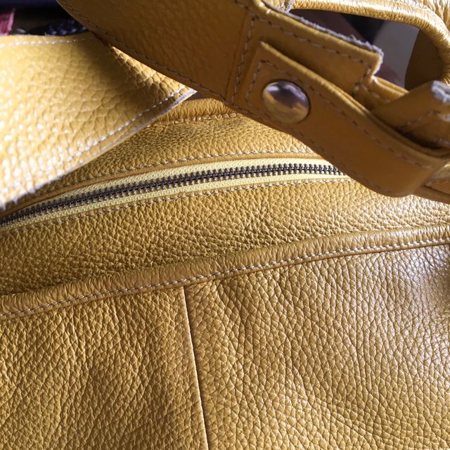 borsa DA VIAGGIO IN PELLE GIALLA