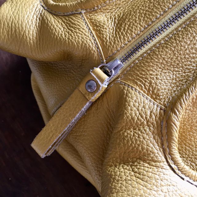 borsa DA VIAGGIO IN PELLE GIALLA