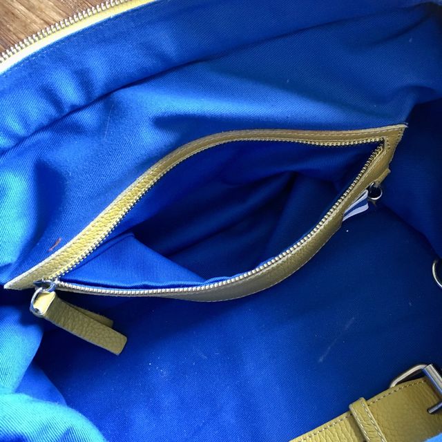 borsa DA VIAGGIO IN PELLE GIALLA