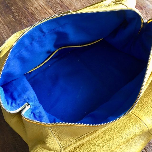 borsa DA VIAGGIO IN PELLE GIALLA