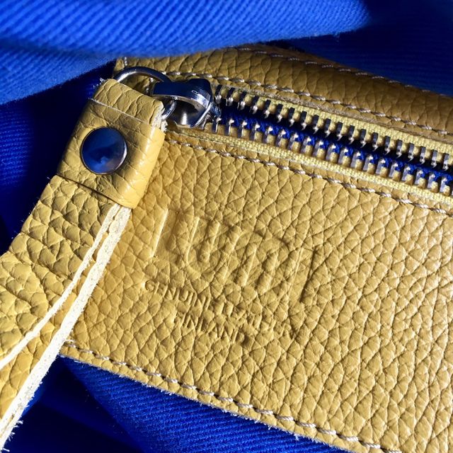 borsa DA VIAGGIO IN PELLE GIALLA