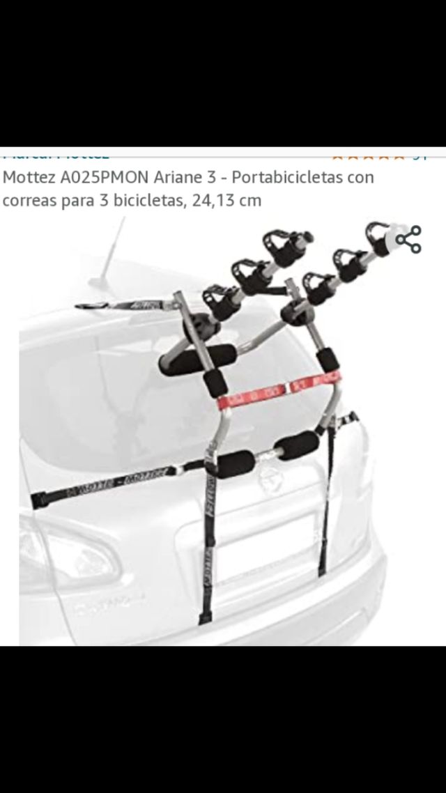 Portabicis Mottez portón trasero. Nuevo.