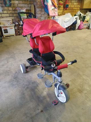 Tricycle 2fun Tricycle Double Pour Jumeaux Carro Bici Mellizos O