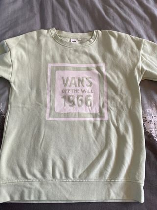Sudadera verde clarito Vans de segunda mano por 7 EUR en Burgos en WALLAPOP