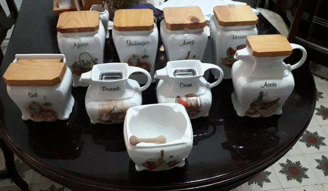 Juego botes de cocina ceramica
