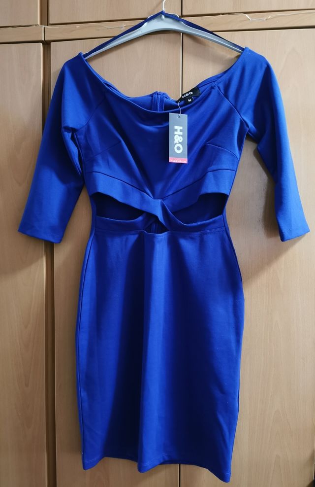vestito blu midi nuovo