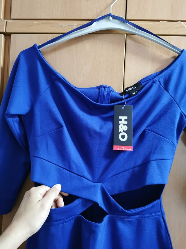 vestito blu midi nuovo