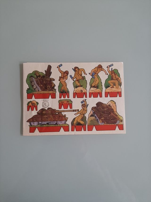 Recortables antiguos de soldados