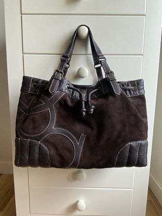 Bolso tote marrón - Purificación García de segunda mano por 15 EUR en  Madrid en WALLAPOP