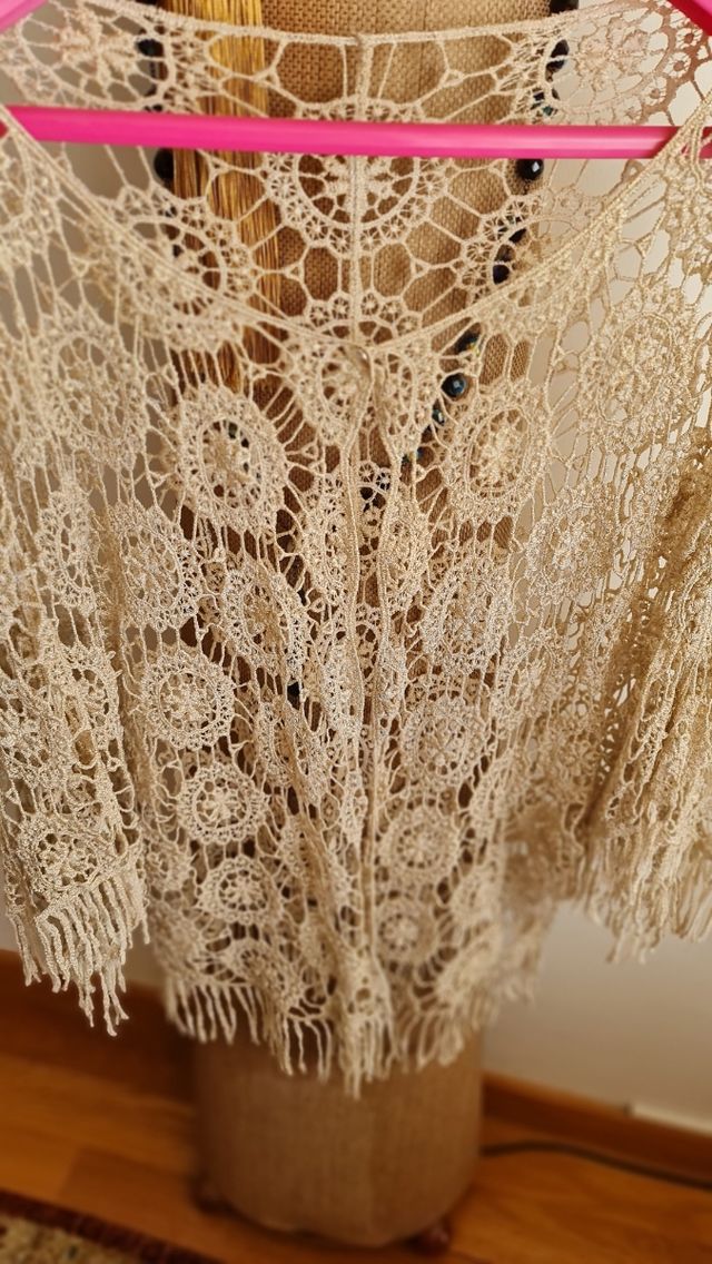 Chal manga de encaje fiesta, ceremonia talla 40-42