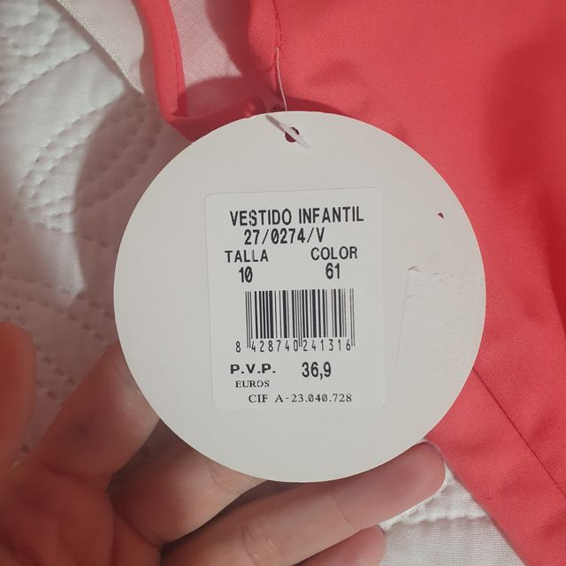 Vestido con etiqueta Miranda 10 años