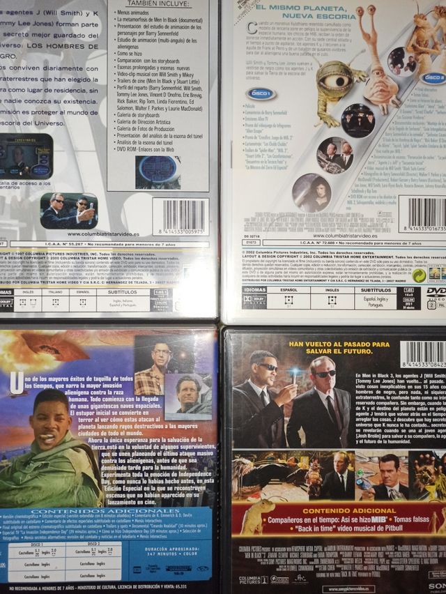 LOTE MEN IN BLACK BR + 6 DVD