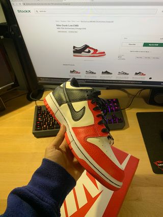 Nike Dunk Low EMB NBA 75th Anniversary Chicago(GS) de segunda mano por 115  EUR en Getafe en WALLAPOP