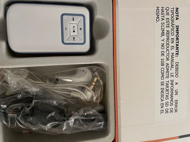 Reproductor mp3 con auriculares