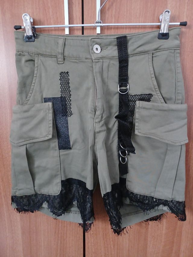 LOCURA HOY!Short tejano verde Nice Istanbul, T. S.