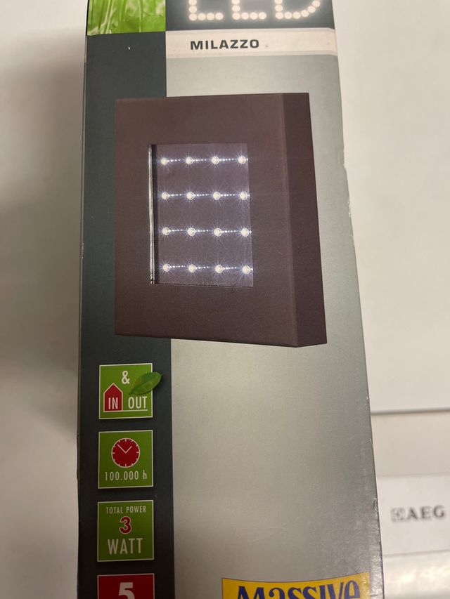 Aplique lámpara pared led metal 