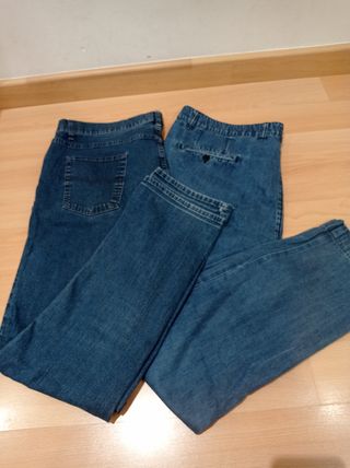 Dos pantalones vaqueros, hombre talla 56 de segunda mano por 4 EUR en Elche  en WALLAPOP