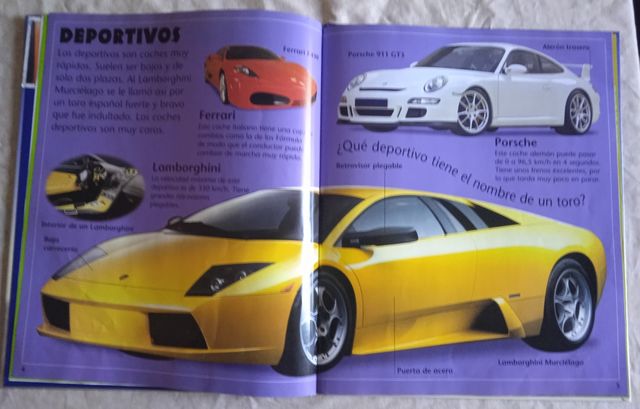 libro MEGA COCHES y diccionario EGB años 80