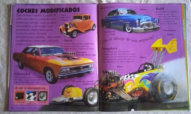 libro MEGA COCHES y diccionario EGB años 80