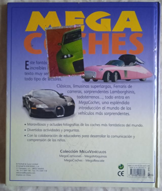 libro MEGA COCHES y diccionario EGB años 80