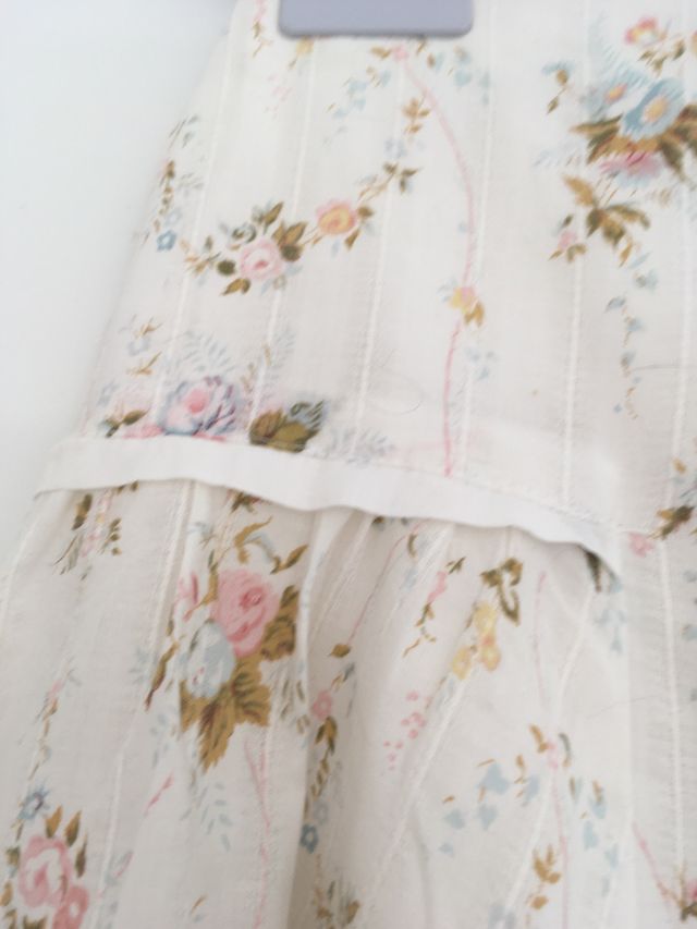 Falda flores de algodón/ gasa