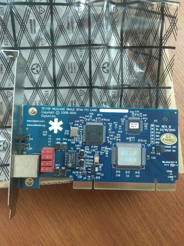 Tarjeta Digium TE110P E1/T1 ISDN