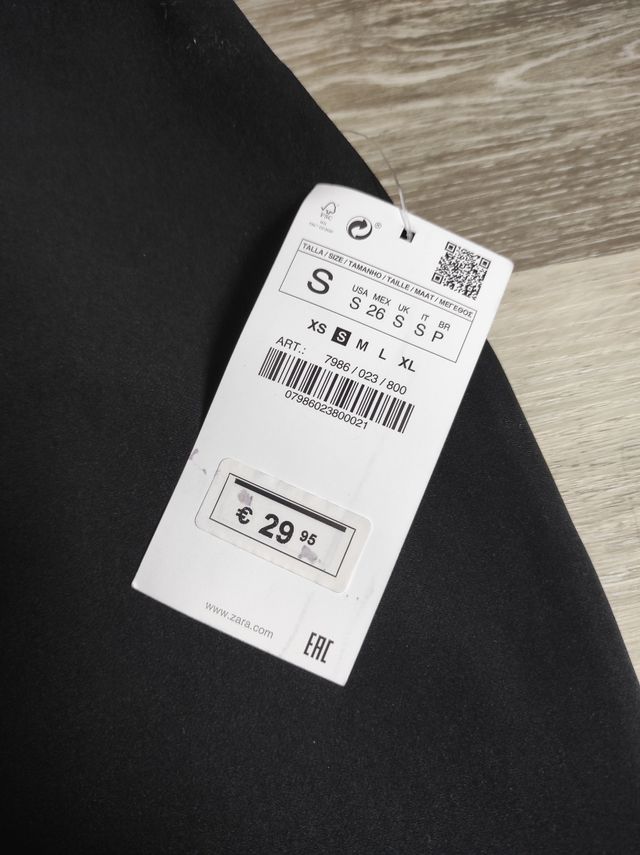 vestido ajustado zara s nuevo