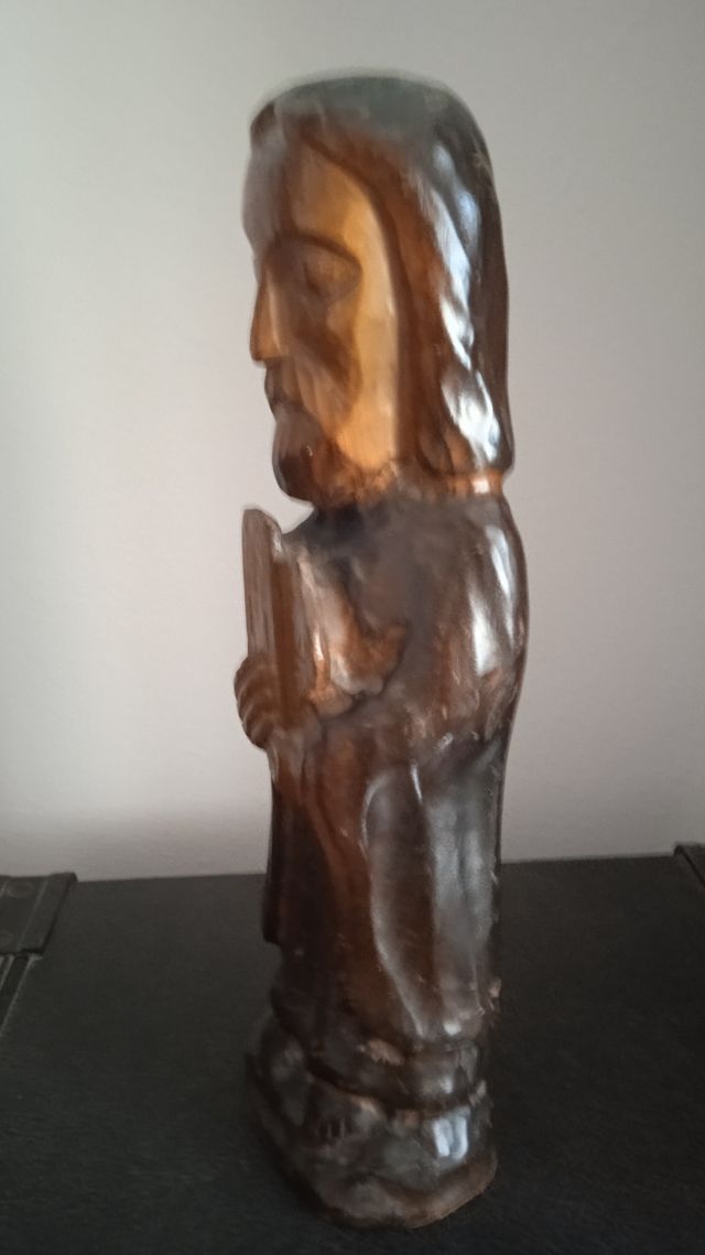 Estatuilla De Moisés vintage tallada a mano