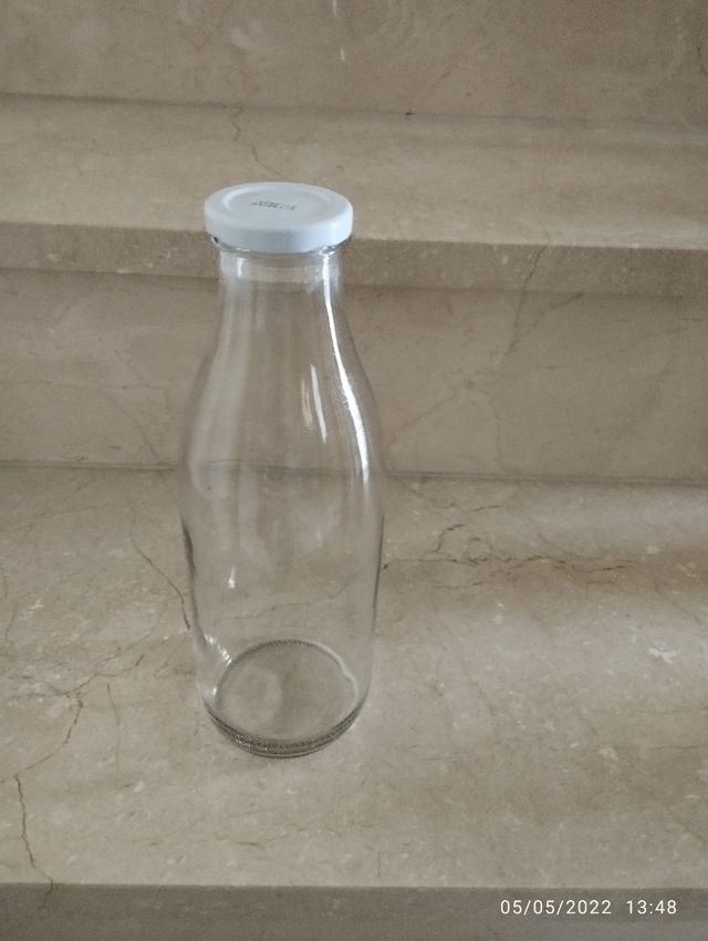Botella de cristal nueva de 1 litro