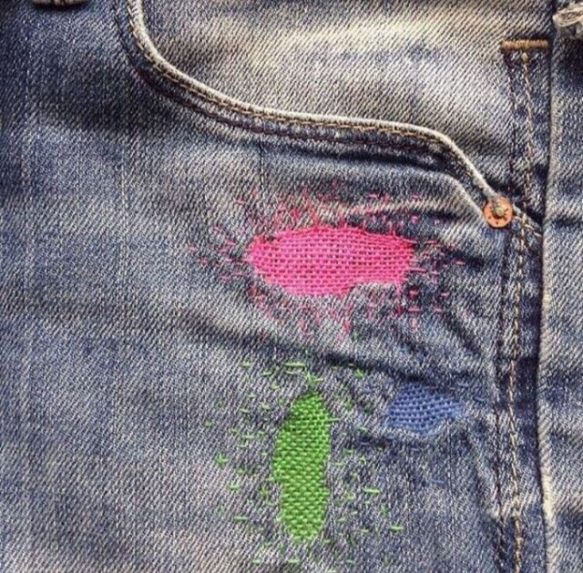 PANTALONES REMIENDOS, ZURCIDOS Y COSTURAS