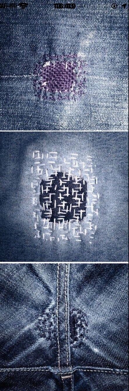 PANTALONES REMIENDOS, ZURCIDOS Y COSTURAS